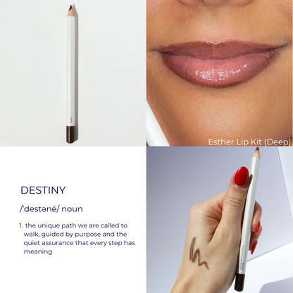 Lip Liners named after affirmations to encourage and empower women. Shade romance celebrates that God has a good plan for each person’s life, just like it says in Jeremiah 29:11. This shade is inspired by Deborah from Judges in the Bible.