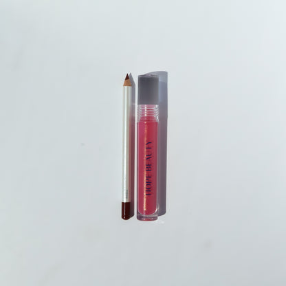 Rebekah Lip Kit by Hope Beauty is a lipgloss and lip liner set inspired by Rebekah from the Bible. Biblically inspired cosmetics. Inspirational makeup. Biblically inspired makeup. Faith inspired makeup. Faith based company. Lip oil and lip gloss hybrid. Long lasting lip liner.